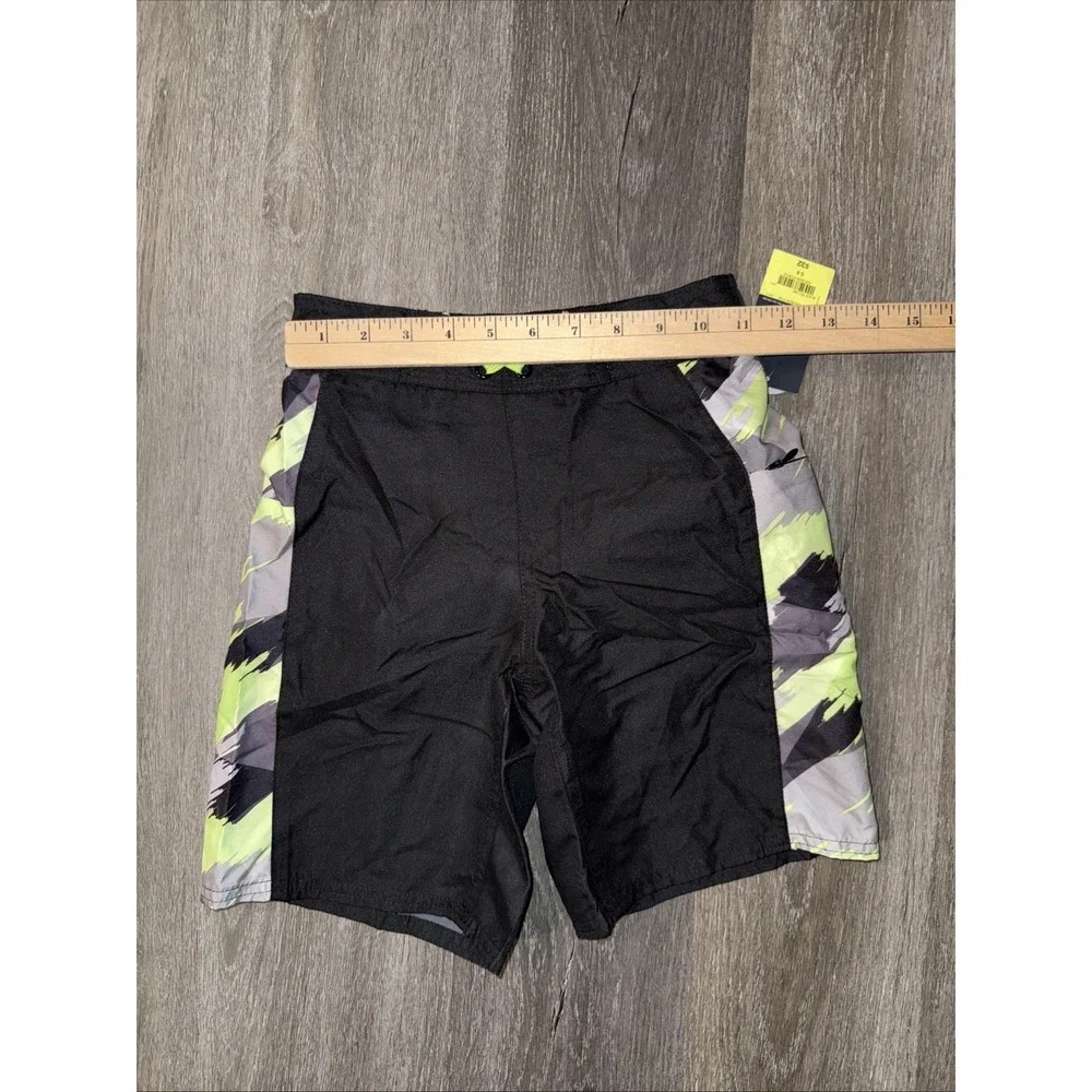 Xersion Swimsuit Trunks Msrp$32 Black And Yellow Adjustable Waist Nwt Boys S 8yr